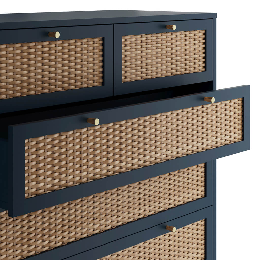 Soho Nordic Blue Chest Of Drawer - Skandi London