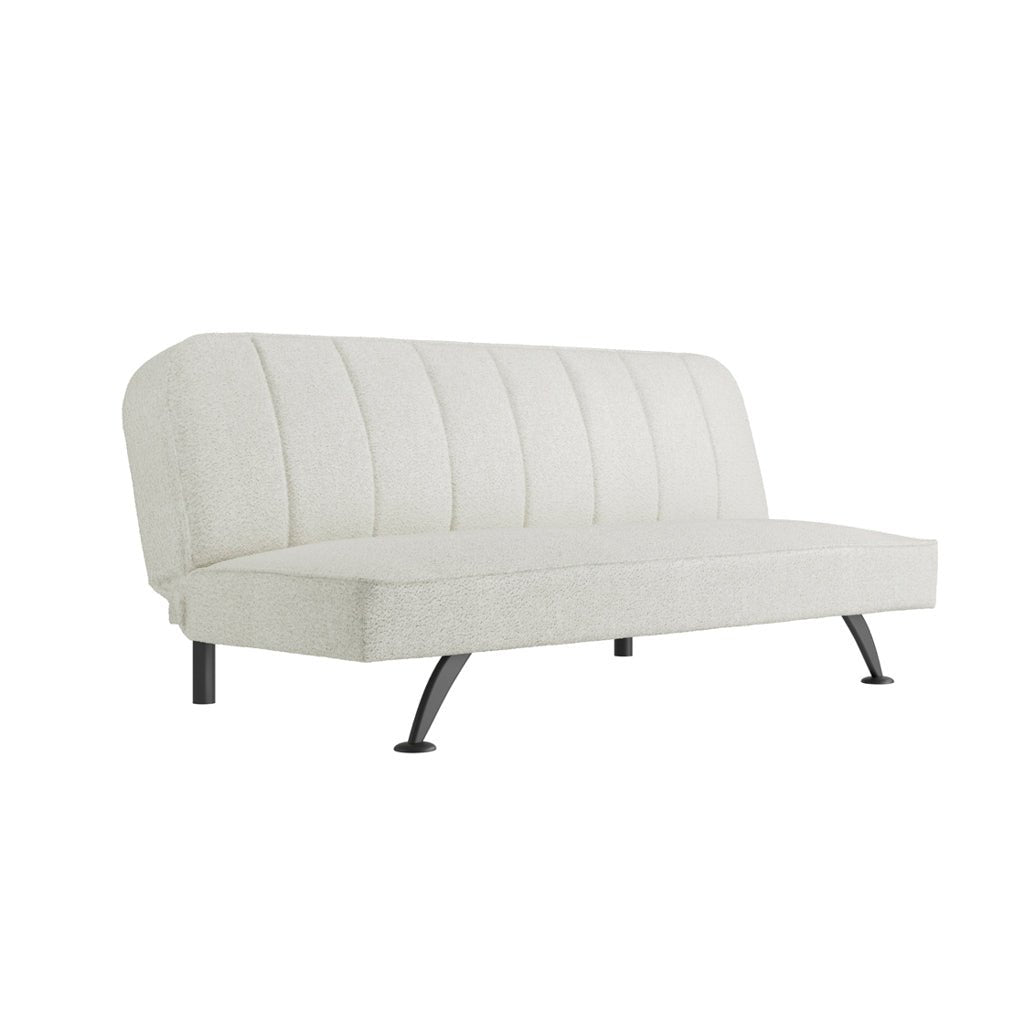Soho Nordic Sofa Bed Ivory Boucle & Matte Black - Skandi London