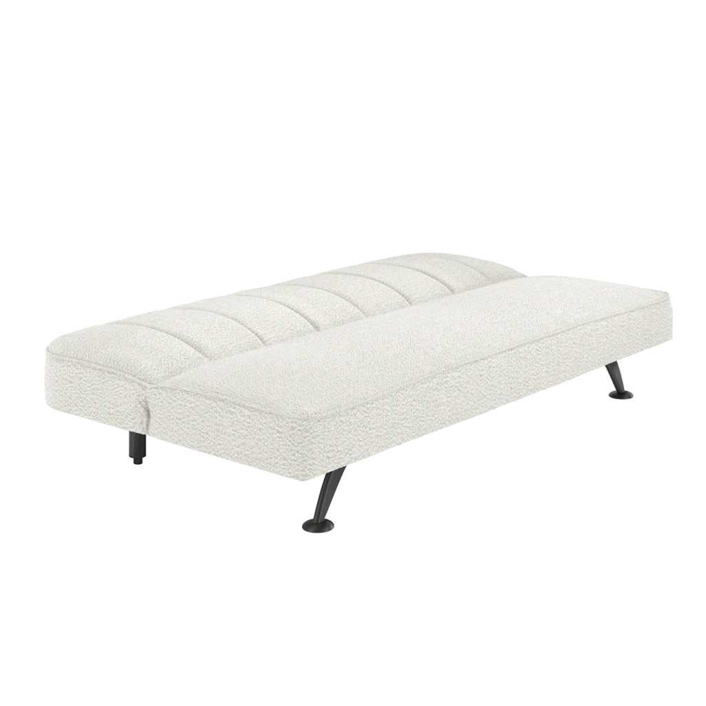 Soho Nordic Sofa Bed Ivory Boucle & Matte Black - Skandi London