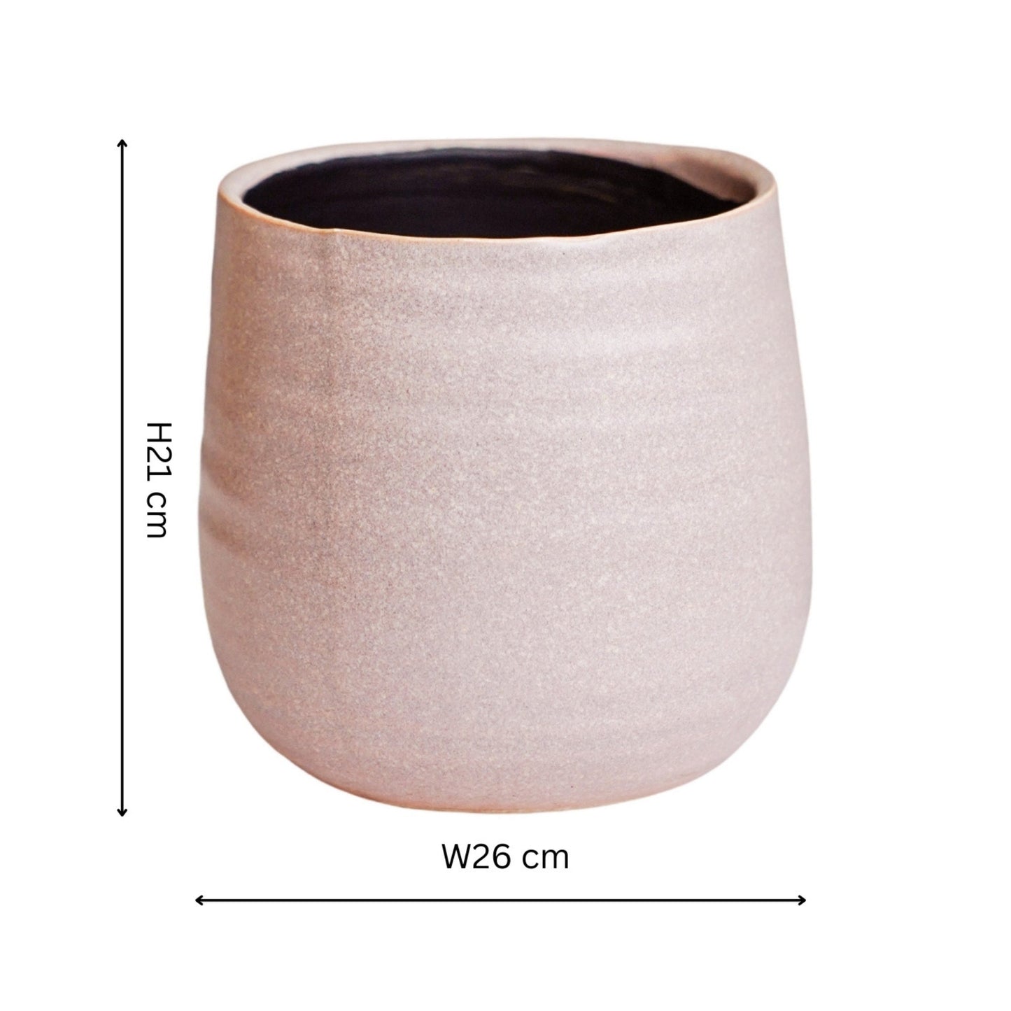 Celeste Dusky Pink Planter H21Cm D26Cm - Skandi London