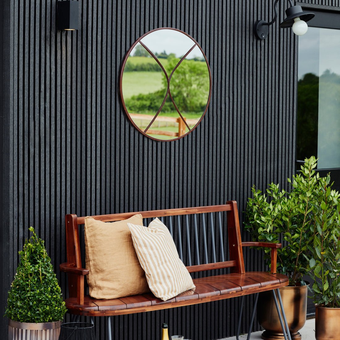 Wolter Outdoor Mirror Natural Rust - Skandi London