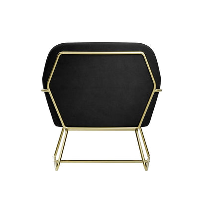 Soho Nordic Armchair Black Velvet & Brushed Gold - Skandi London