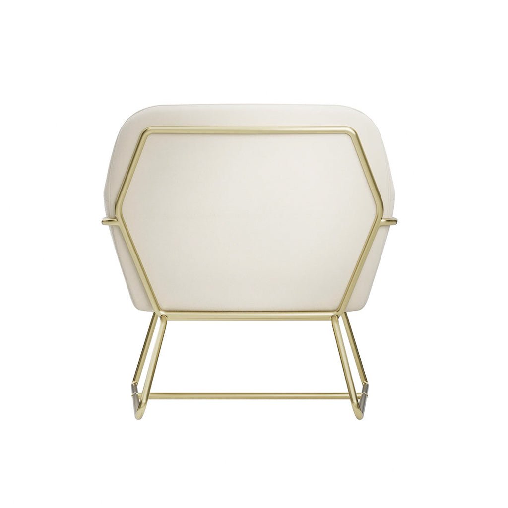 Soho Nordic Armchair Cream Velvet & Brushed Gold - Skandi London