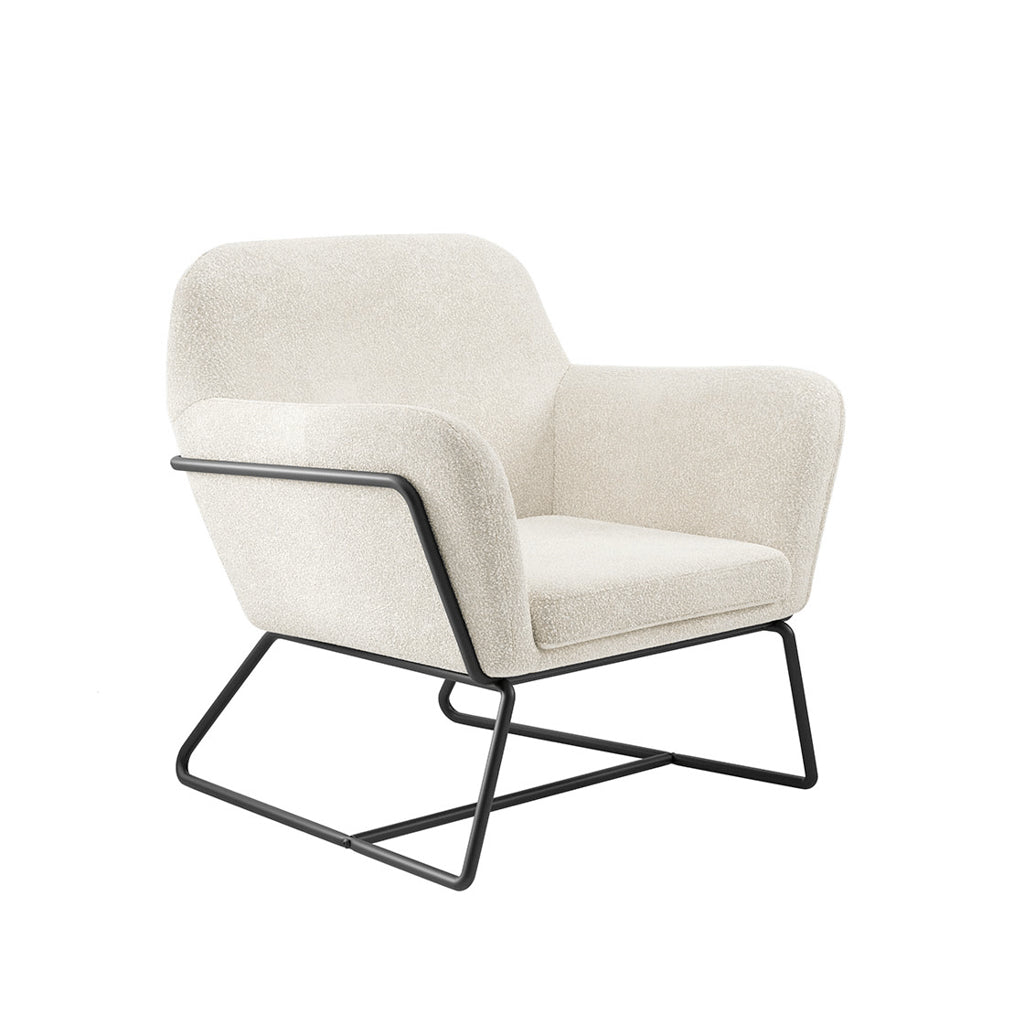 Soho Nordic Armchair Ivory Boucle & Matte Black - Skandi London