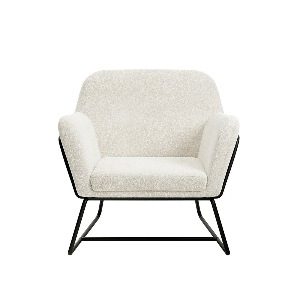 Soho Nordic Armchair Ivory Boucle & Matte Black - Skandi London