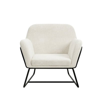 Soho Nordic Armchair Ivory Boucle & Matte Black - Skandi London