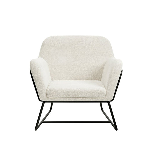 Soho Nordic Armchair Ivory Boucle & Matte Black - Skandi London