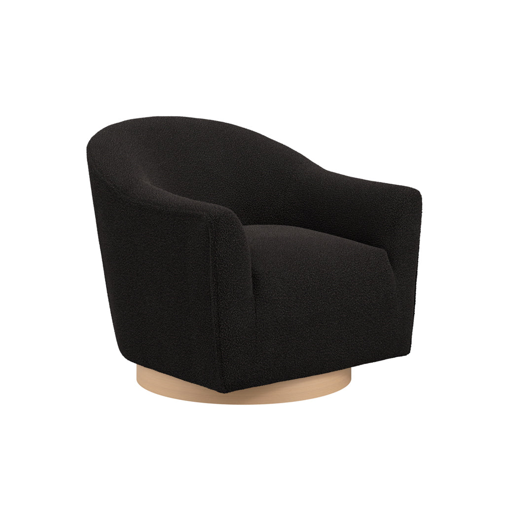 Soho Nordic Black & Natural Swivel Chair - Skandi London