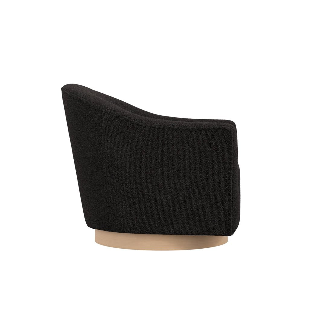 Soho Nordic Black & Natural Swivel Chair - Skandi London