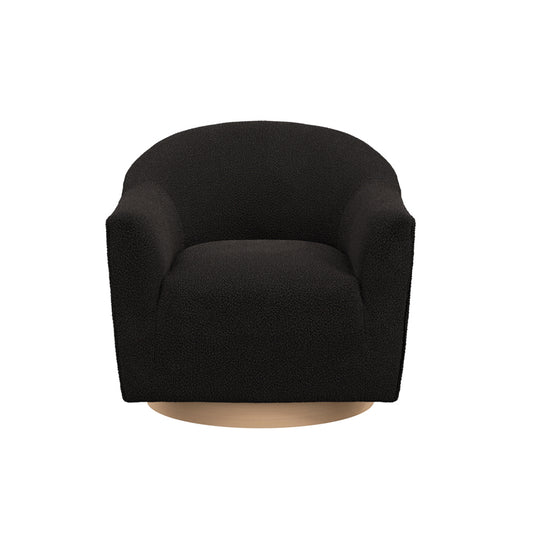 Soho Nordic Black & Natural Swivel Chair - Skandi London