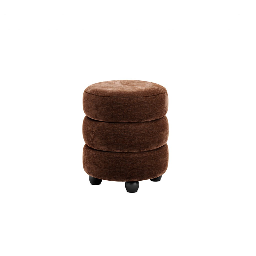 Nova Brandy & Black Pouffe - Skandi London