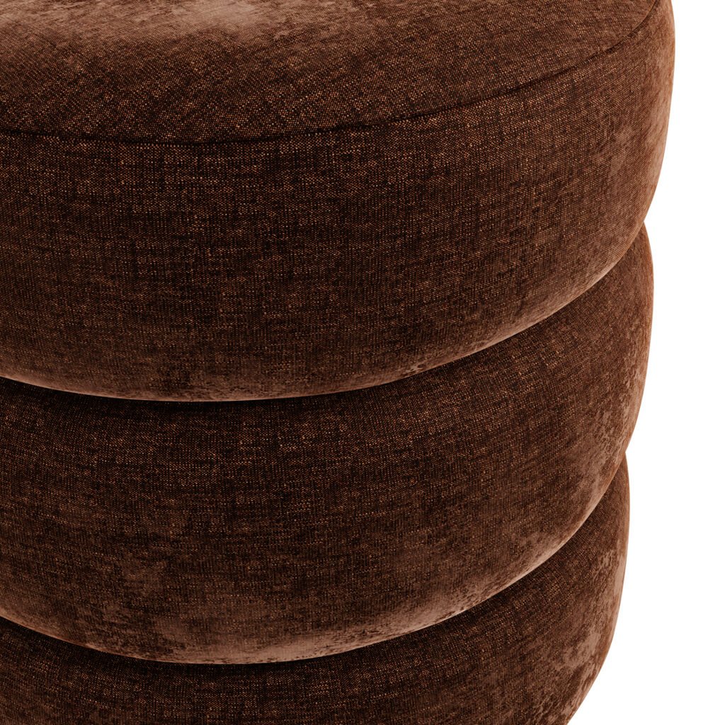 Nova Brandy & Black Pouffe - Skandi London