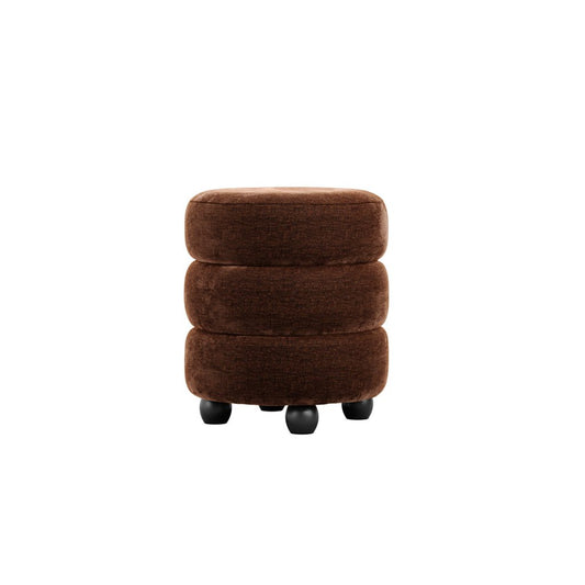 Nova Brandy & Black Pouffe - Skandi London