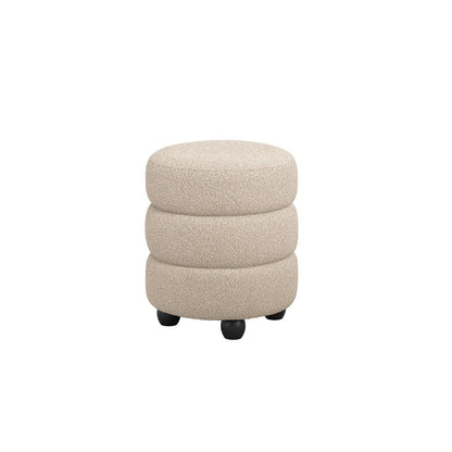 Nova Buff & Black Pouffe - Skandi London