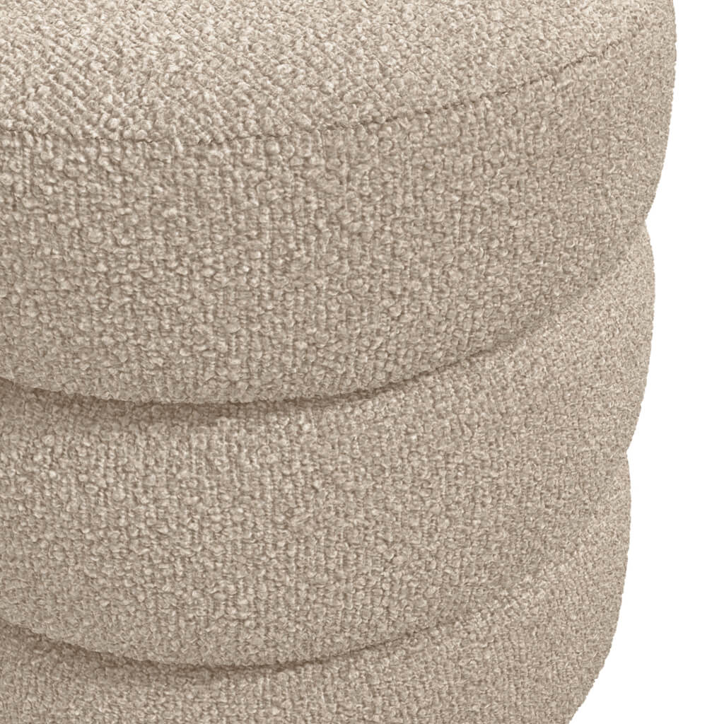 Nova Buff & Black Pouffe - Skandi London