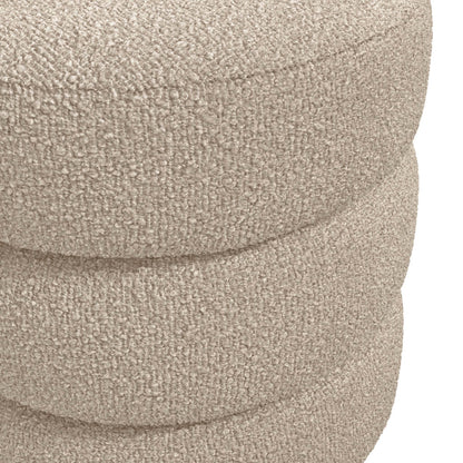 Nova Buff & Black Pouffe - Skandi London