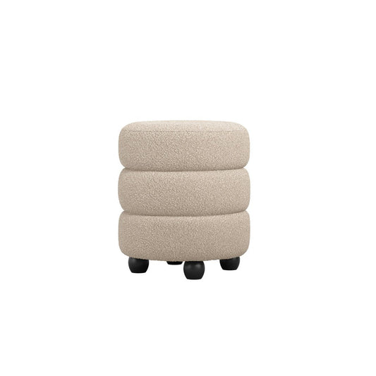 Nova Buff & Black Pouffe - Skandi London