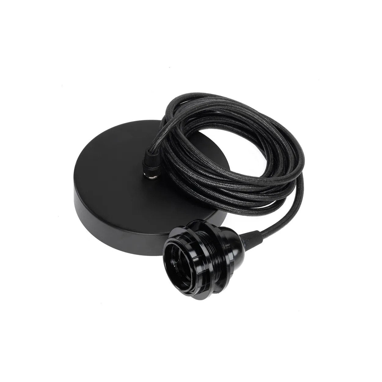 Ceiling Light Fitting - Single - Black