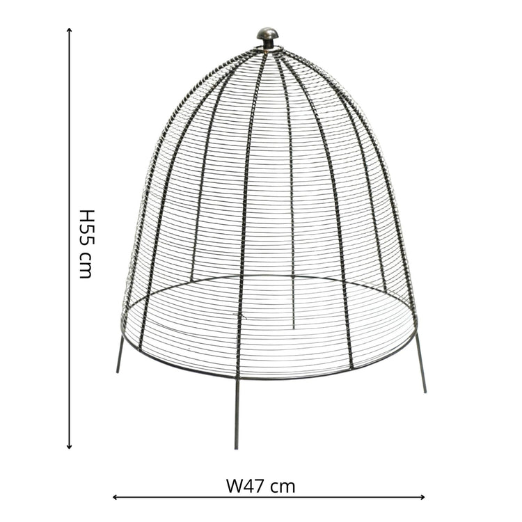 Outdoor Wired Plant Protector Zinc H55cm W47 - Skandi London