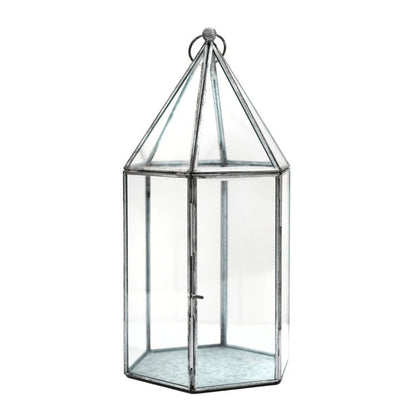 Glass House Terrarium Galvanised H36cm W18cm - Skandi London