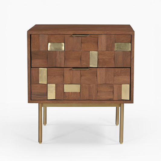 Barnes Two Drawer Side Table - Skandi London