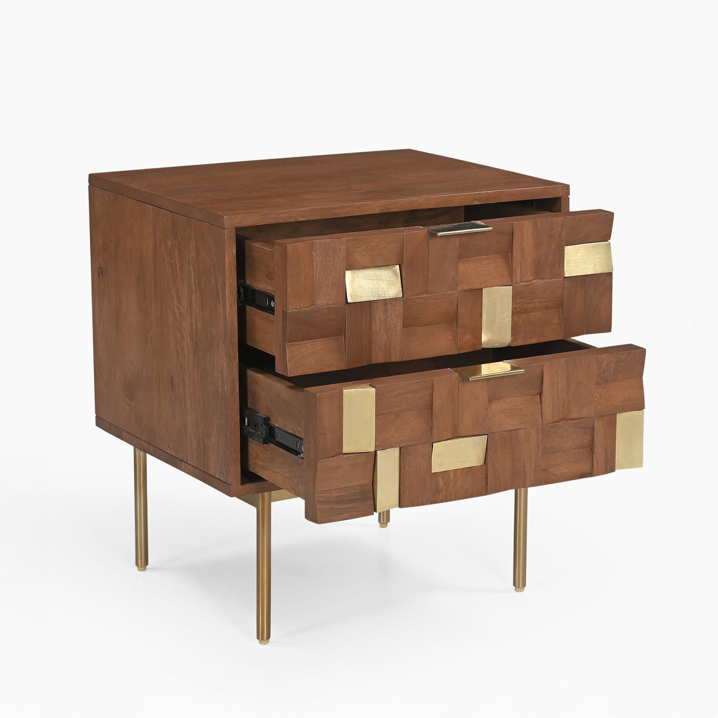 Barnes Two Drawer Side Table - Skandi London