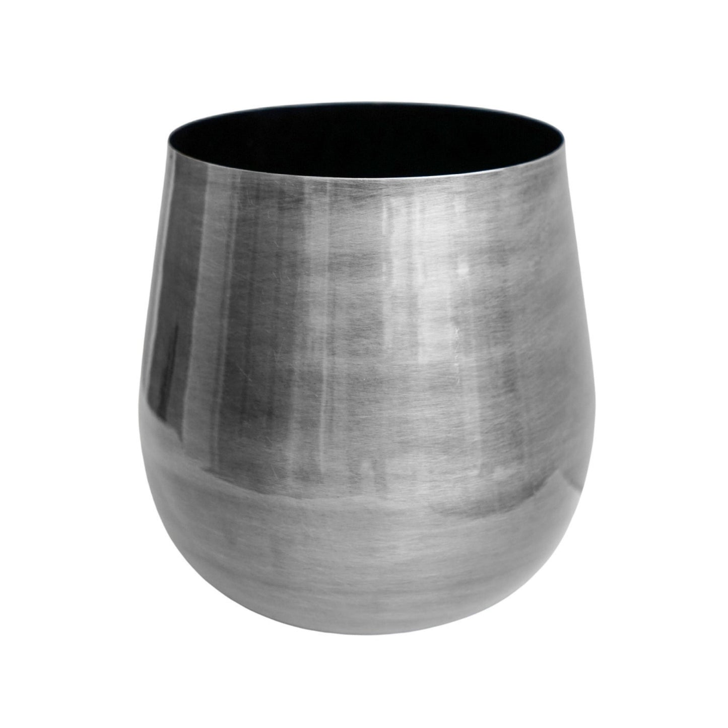 Antique Pewter Bell Bottomed Planter 22cm - Skandi London