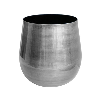 Antique Pewter Bell Bottomed Planter 22cm - Skandi London