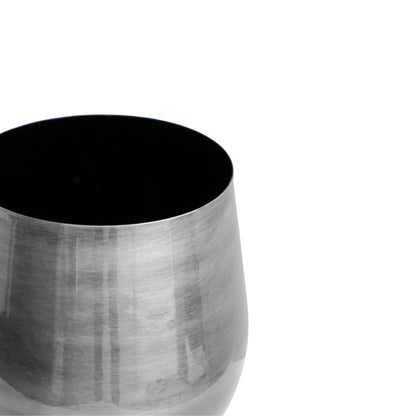 Antique Pewter Bell Bottomed Planter 22cm - Skandi London