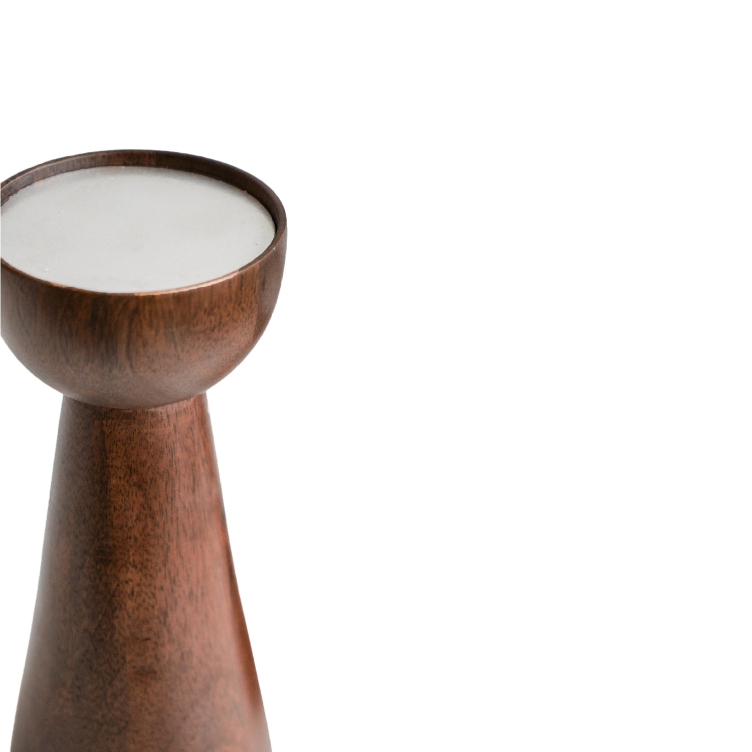Ebeltoft Walnut Wooden Candle Holders - Skandi London