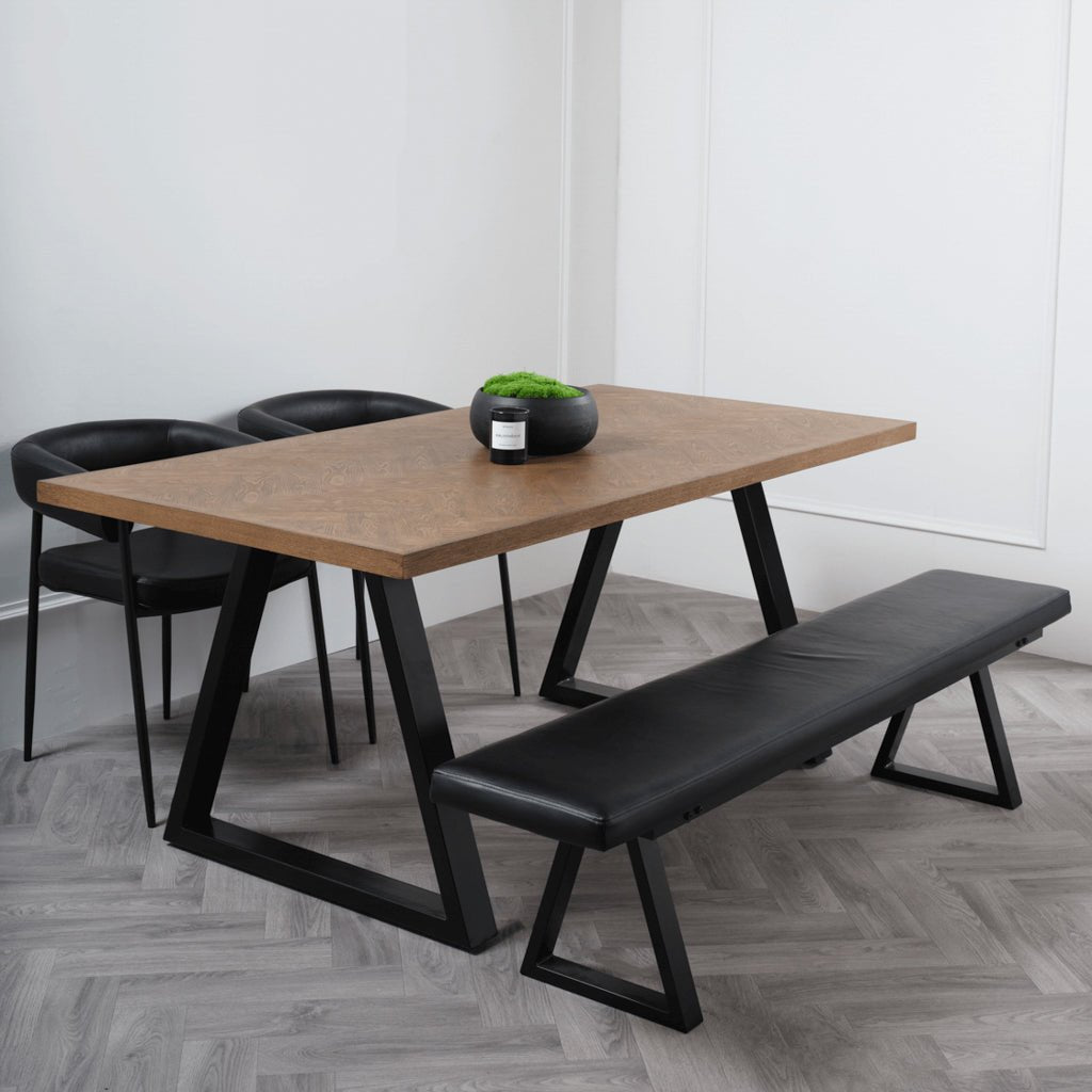 Oslo House Whiskey & Black Dining Table - Skandi London