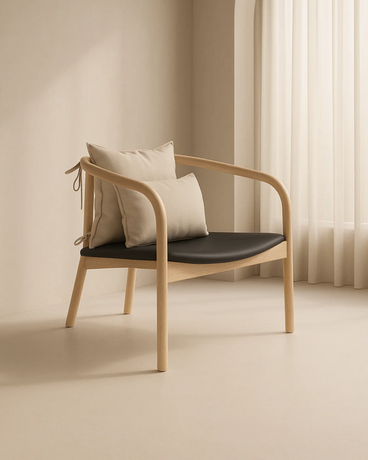 Ikigae Solid Oak Lounge Chair