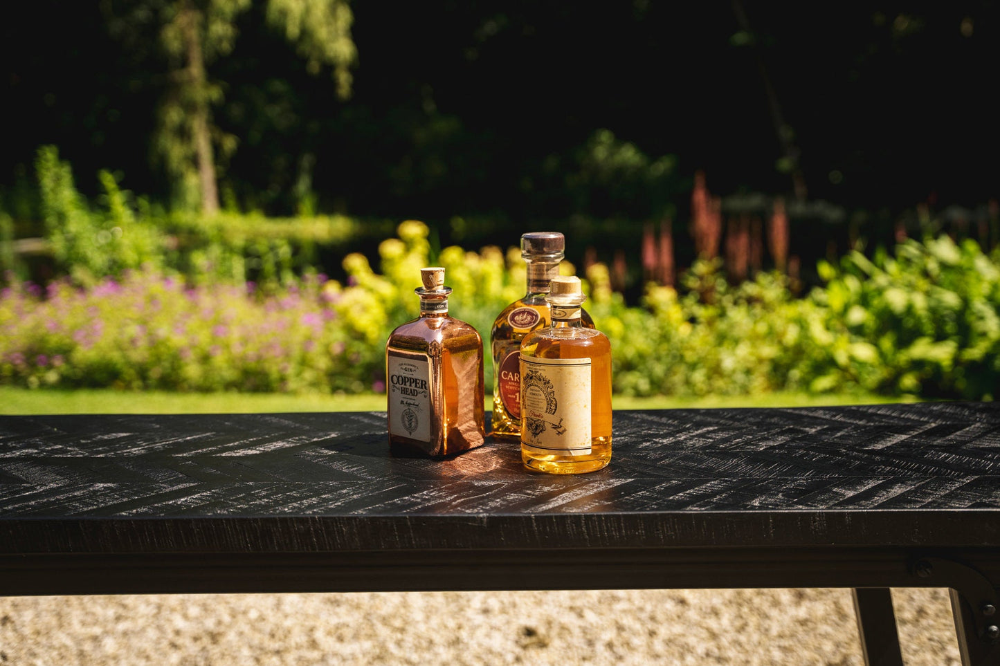 The Herringbone High Table - Black