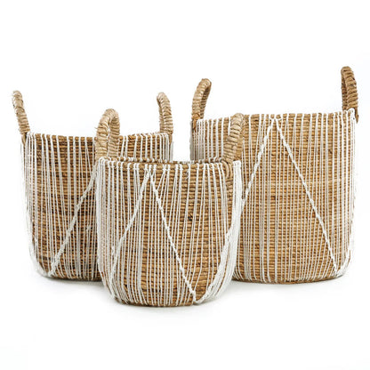 The Straight Stitched Macrame Basket - Small