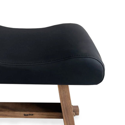 The Suar Stool with Leather - Natural Black_40
