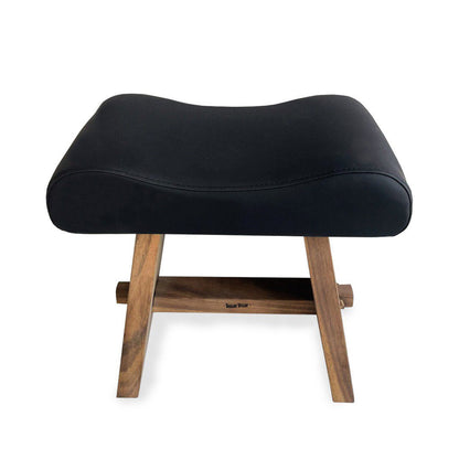 The Suar Stool with Leather - Natural Black_40