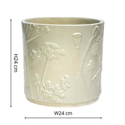 Skandi London Verdant Planter in Soft Ivory - Large - Skandi London