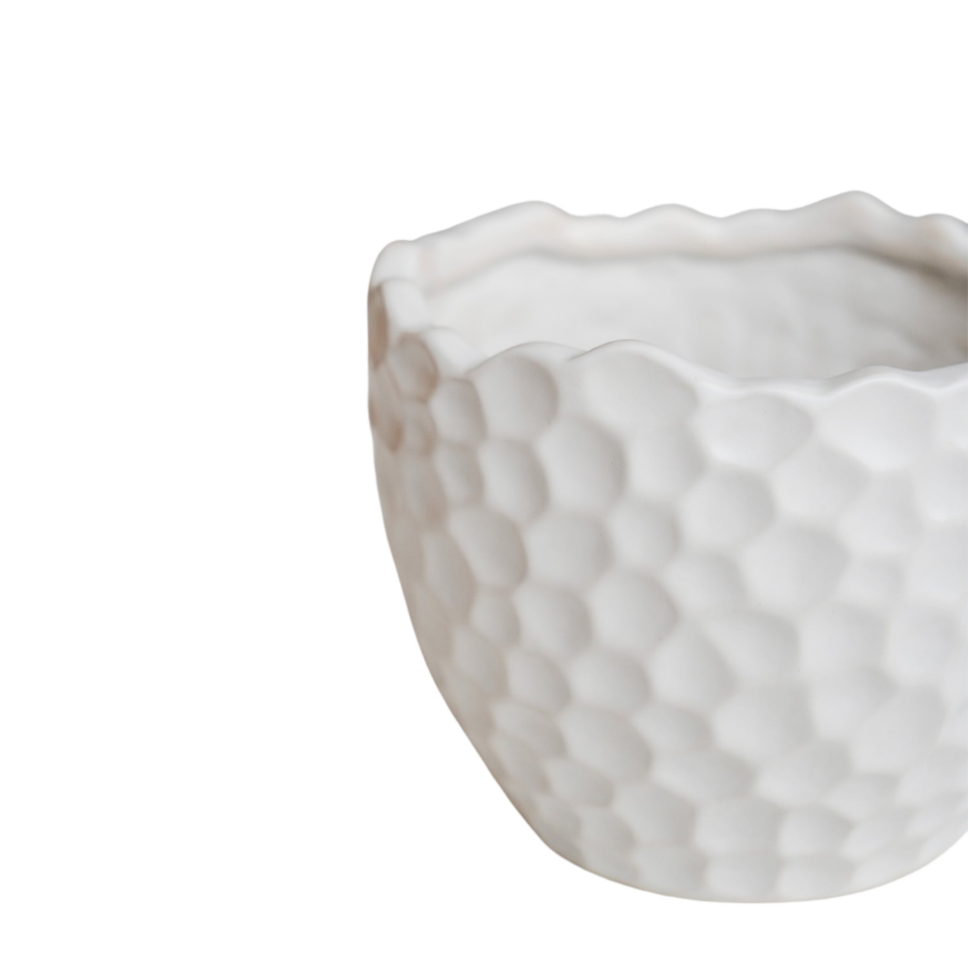 Skandi London Textured Planter in White - Skandi London