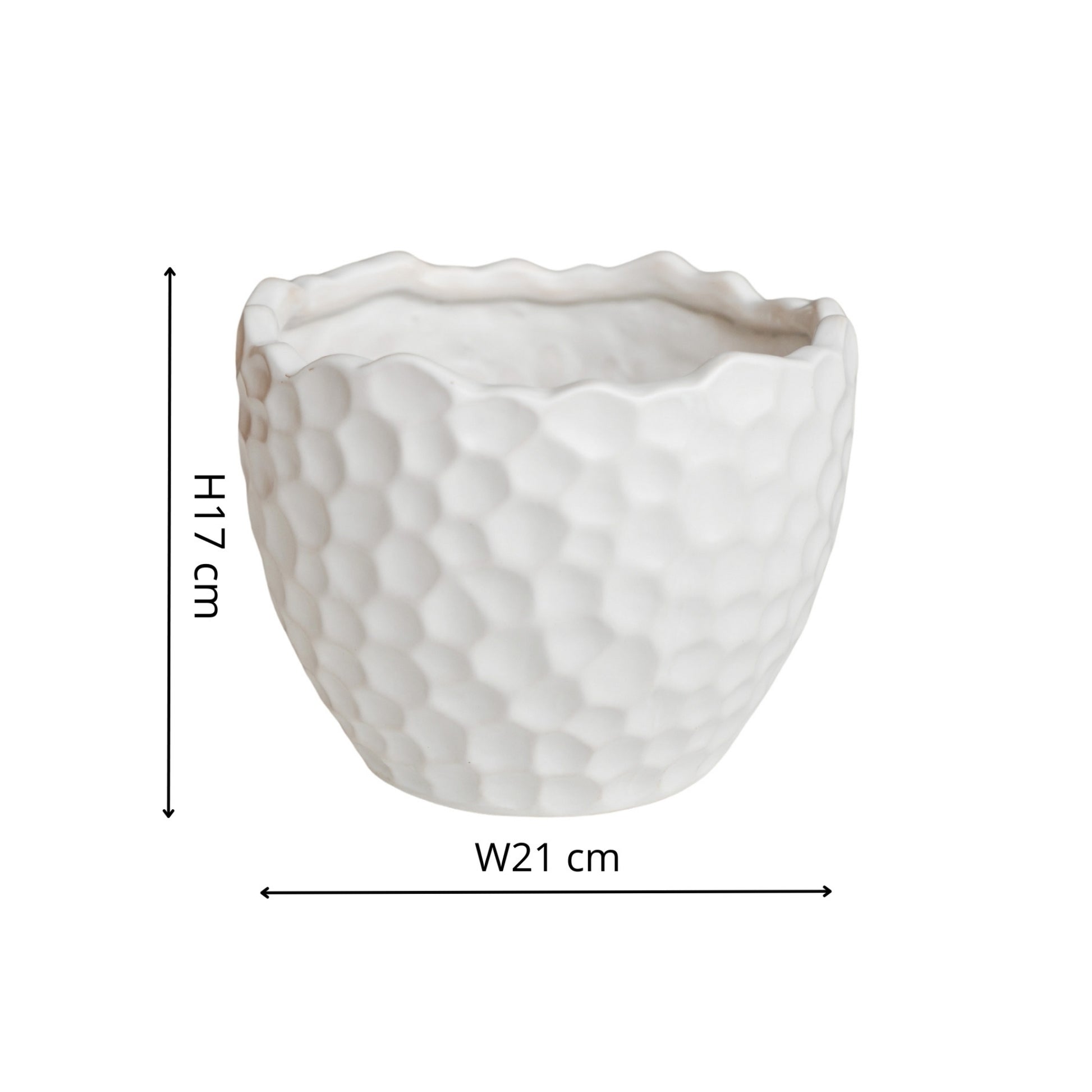 Skandi London Textured Planter in White - Skandi London