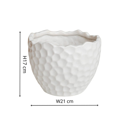 Skandi London Textured Planter in White - Skandi London