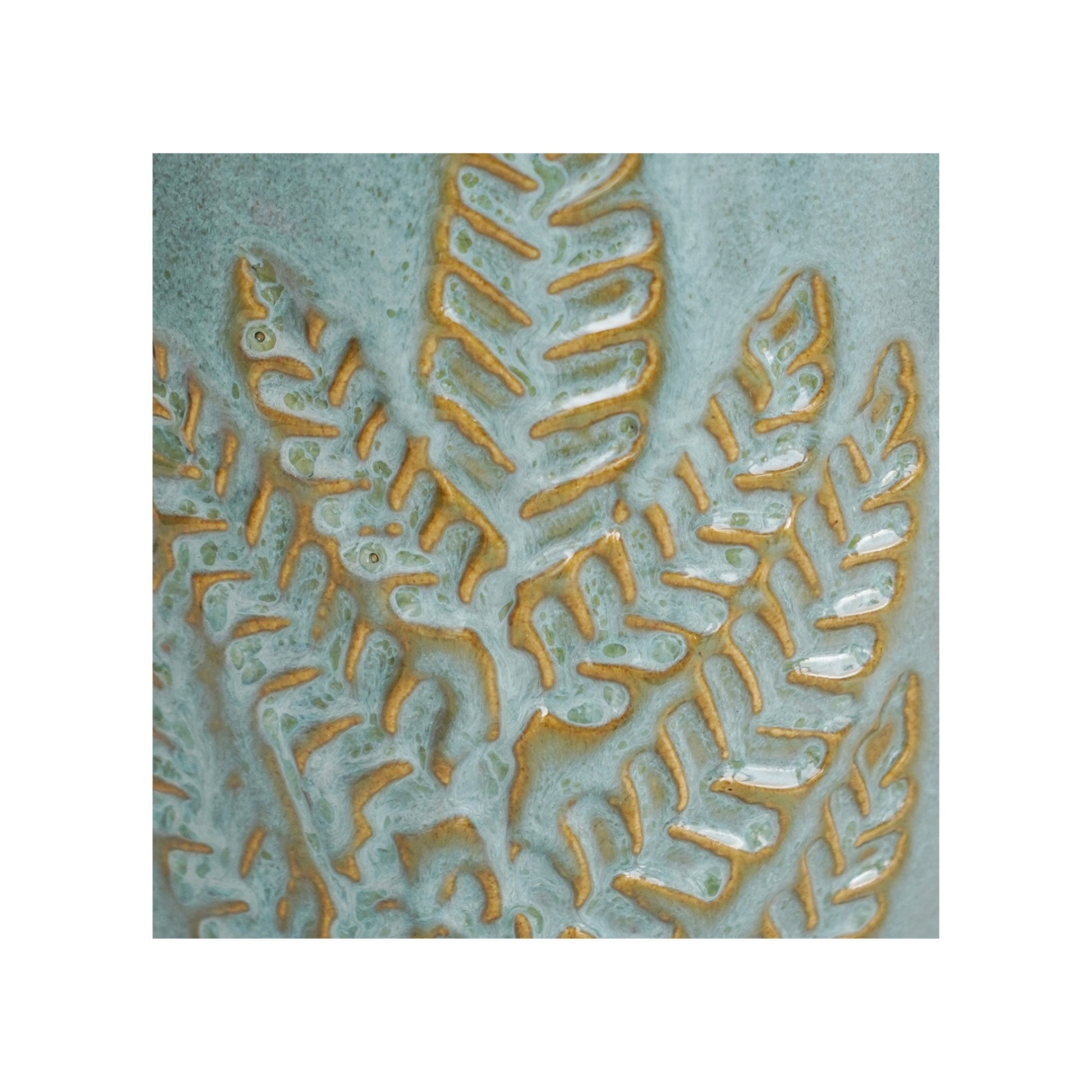 Skandi London Embossed Fern Teal Planter - Medium - Skandi London