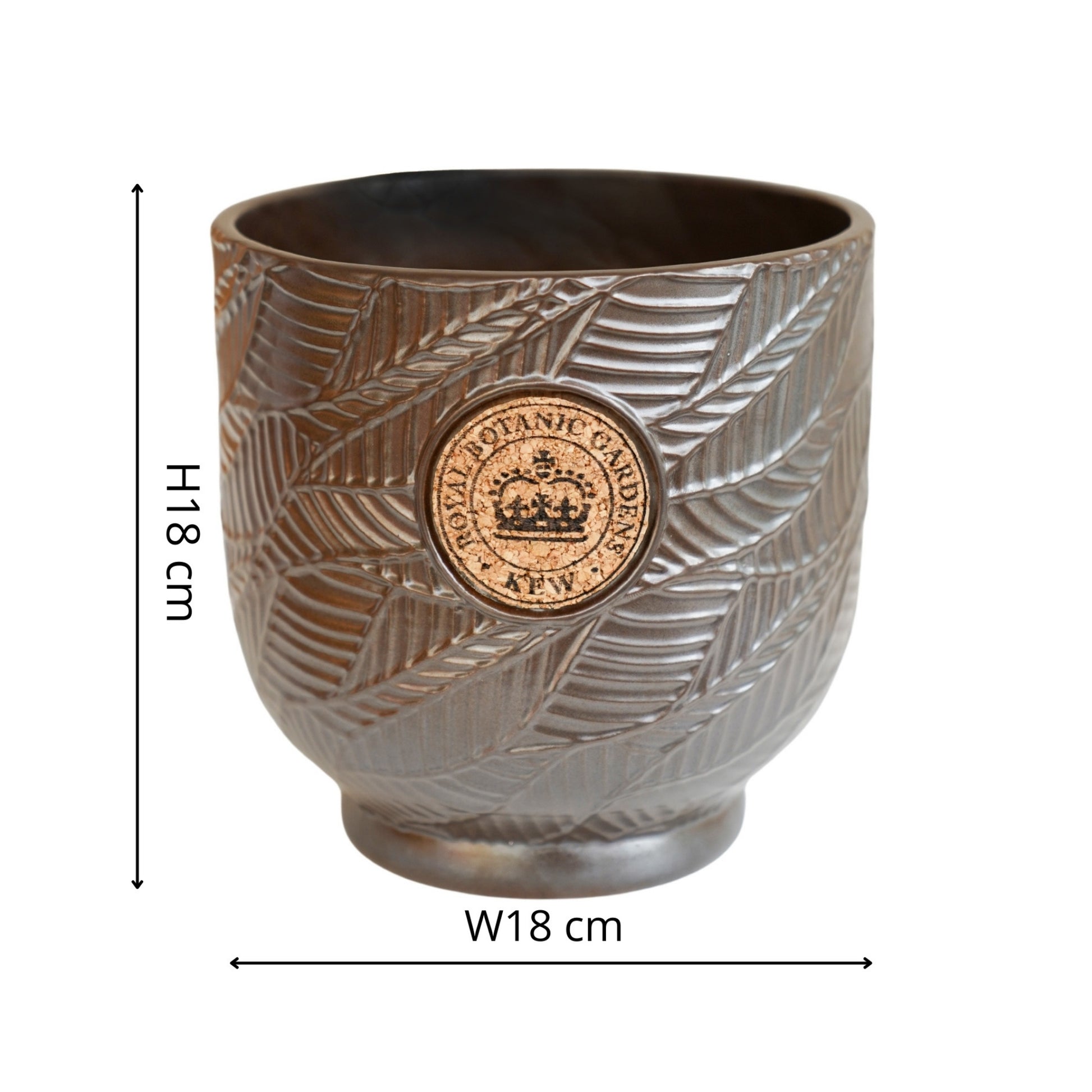 Skandi London Cork Emblem Earthy Planter in Charcoal - Medium - Skandi London