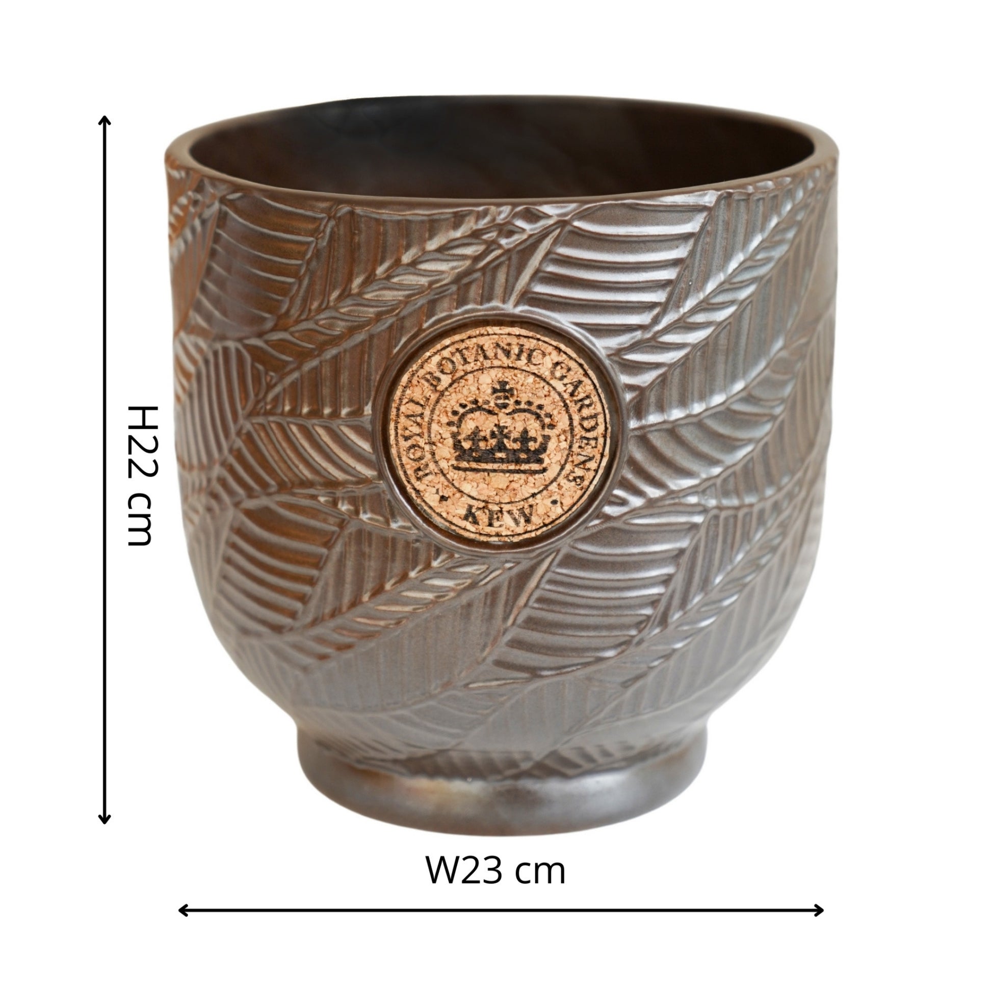 Skandi London Cork Emblem Earthy Planter in Charcoal - Large - Skandi London