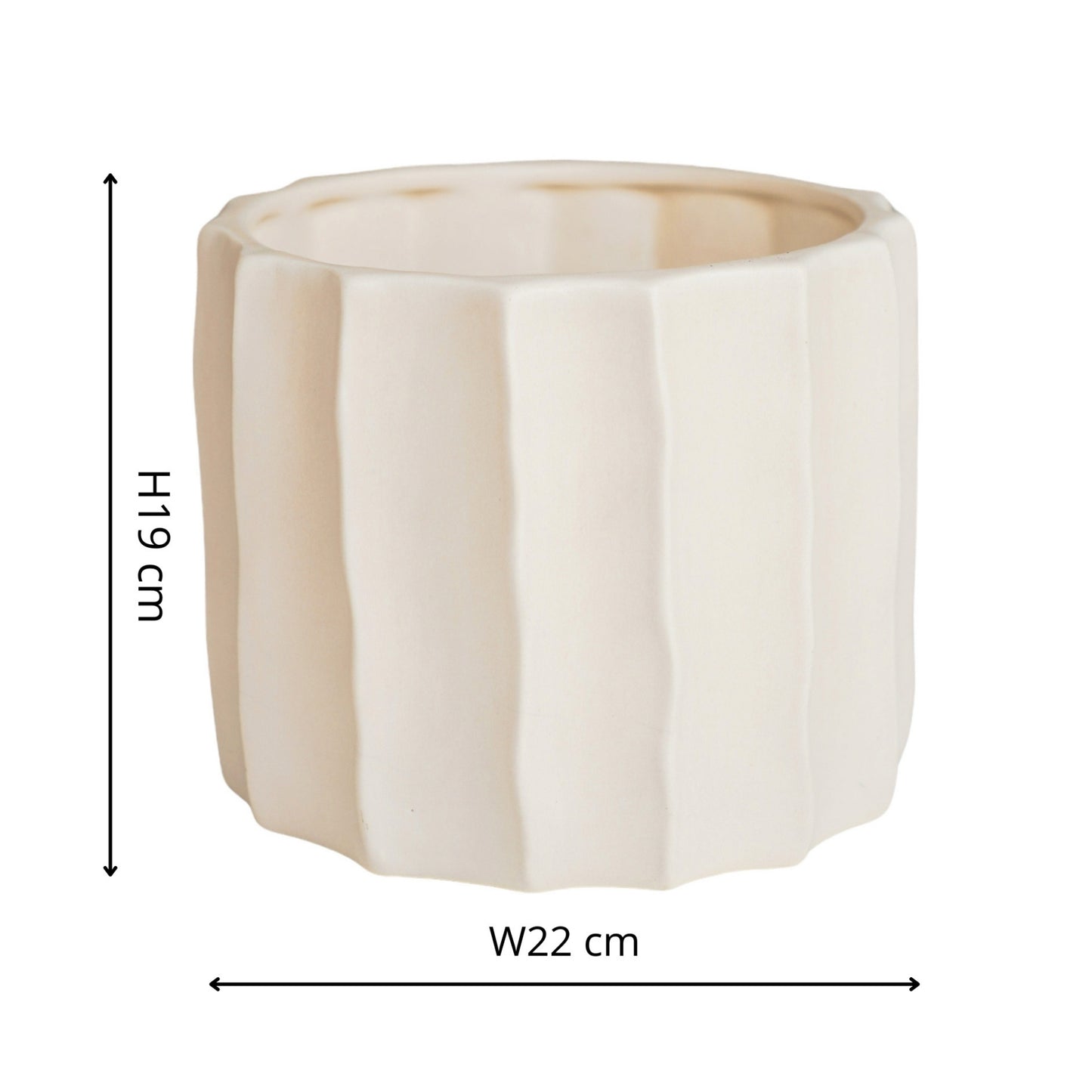 Skandi London Natural Flow Planter in Bone - Large - Skandi London