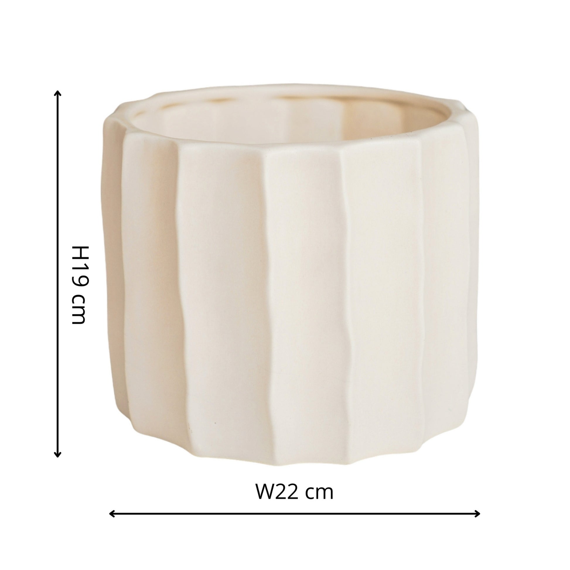 Skandi London Natural Flow Planter in Bone - Large - Skandi London