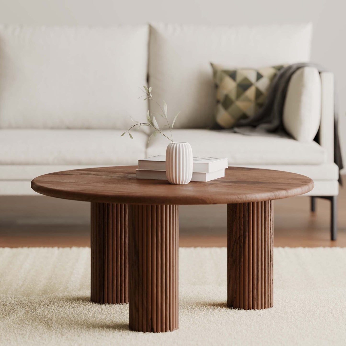 Shadwell Ribbed Coffee Table - Skandi London