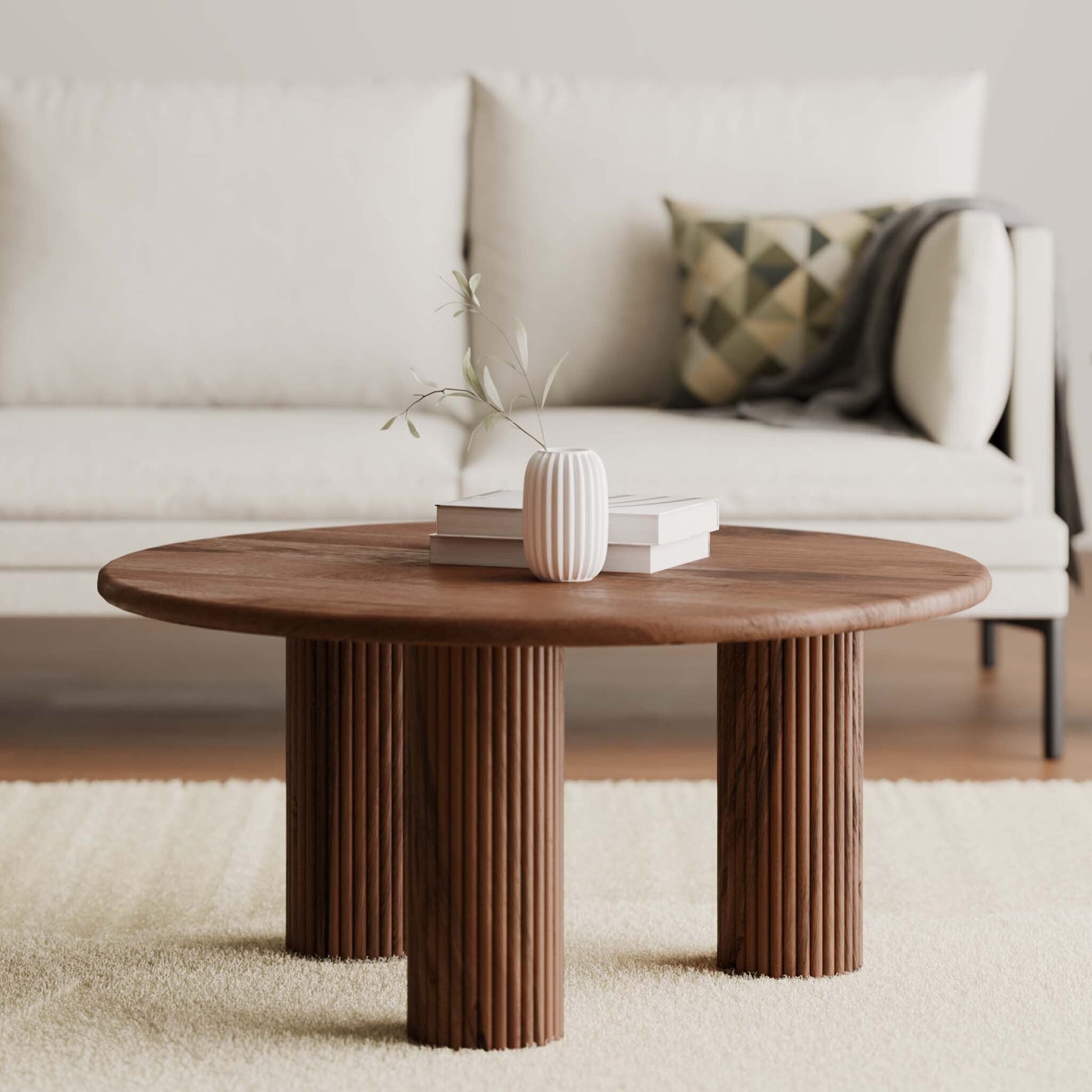 Shadwell Ribbed Coffee Table - Skandi London