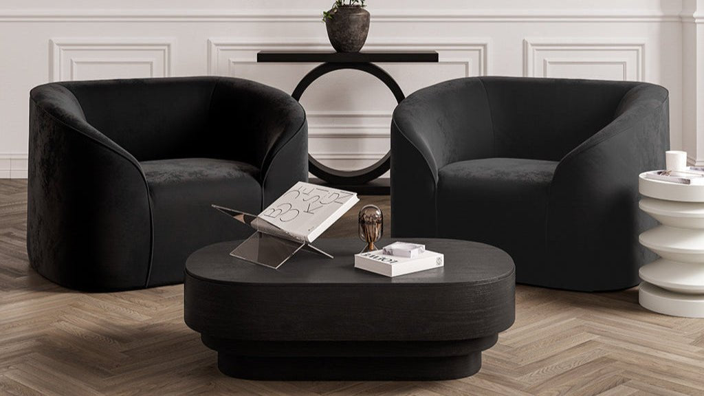 Nova Oval Black Coffee Table - Skandi London