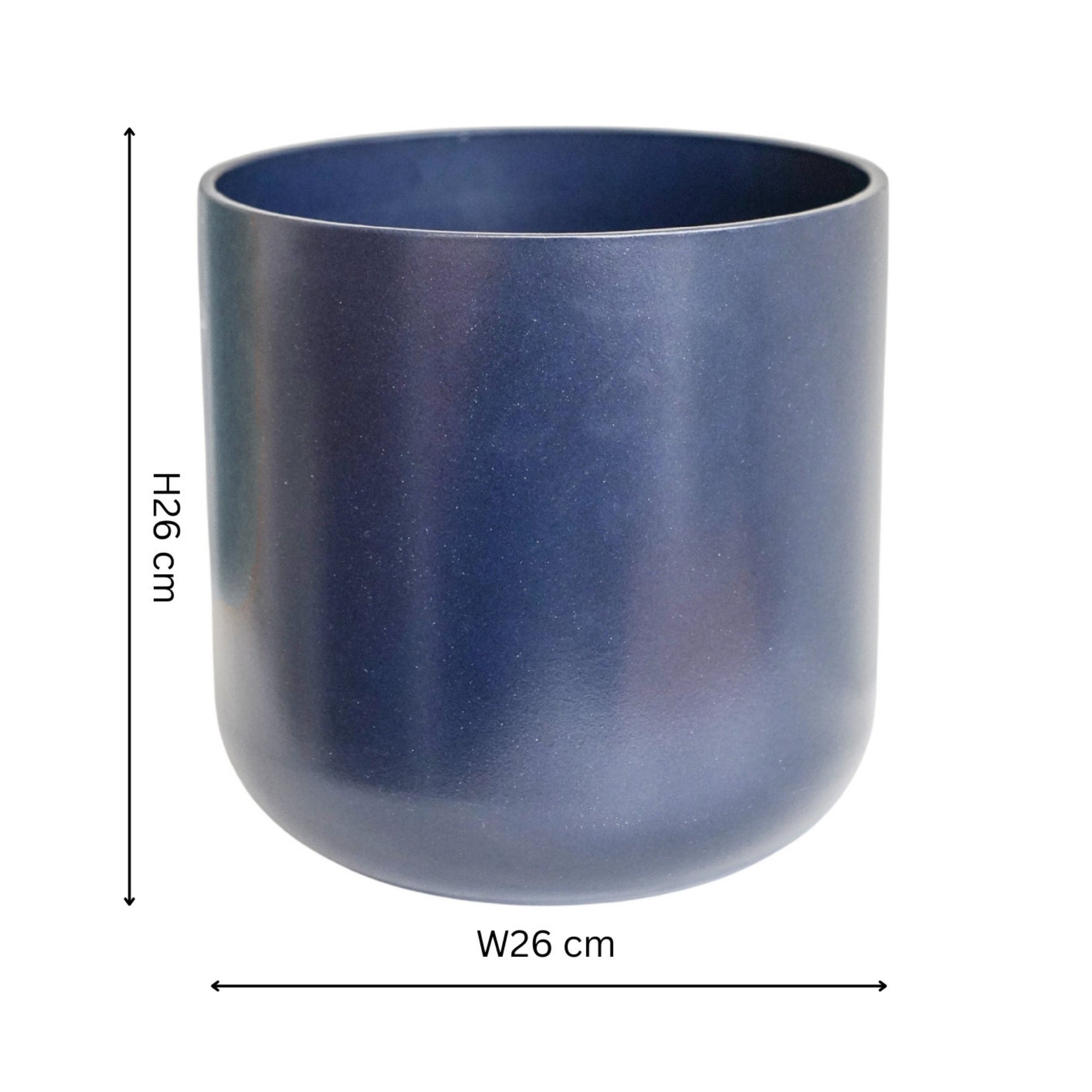 Lisbon Planter French Navy H26Cm D26Cm - Skandi London