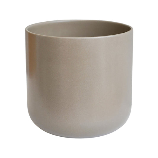 Lisbon Planter Greige H26Cm D26Cm - Skandi London